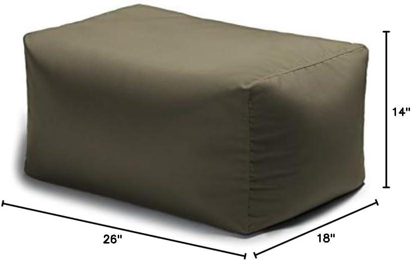 Jaxx Leon Outdoor Bean Bag Ottoman, Taupe