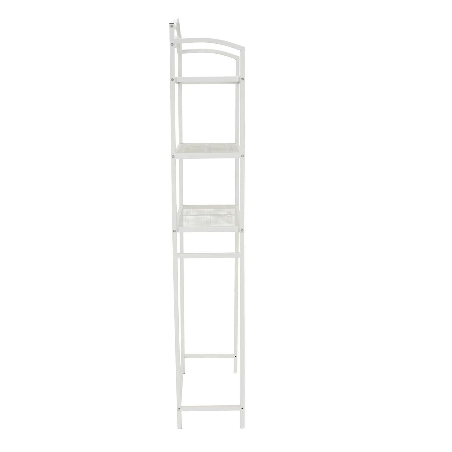 3-Tier Metal Bathroom Storage Shelf, White
