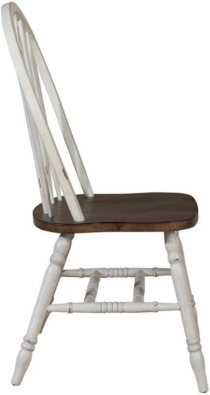 Carolina Crossing Windsor Side Chair- White- Set of 2