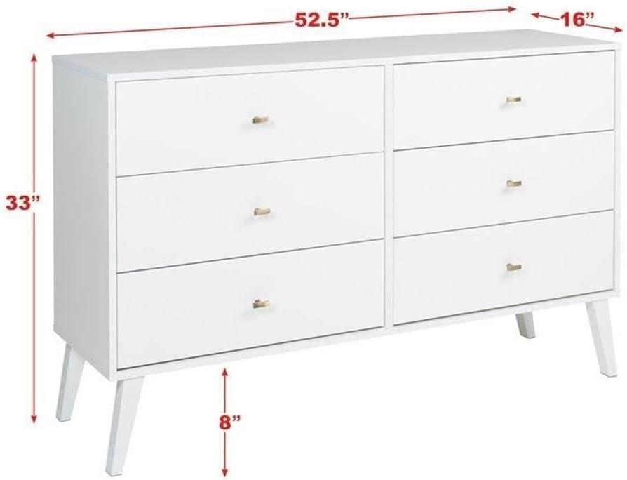 Ergode Milo 6-drawer Dresser, White