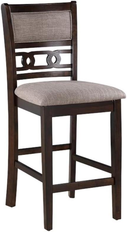 Cherry 42" Counter Height Dining Table with Four Cushioned Chairs