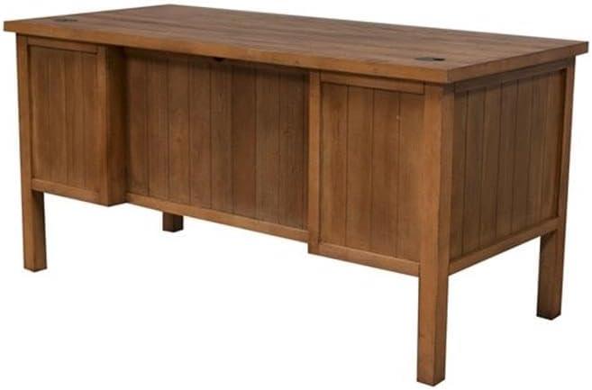 Heritage Half Pedestal Desk Brown - Martin Furniture