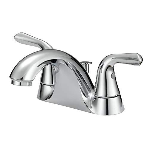 Dover Polished Chrome 2-Handle Centerset Bathroom Faucet with Drain