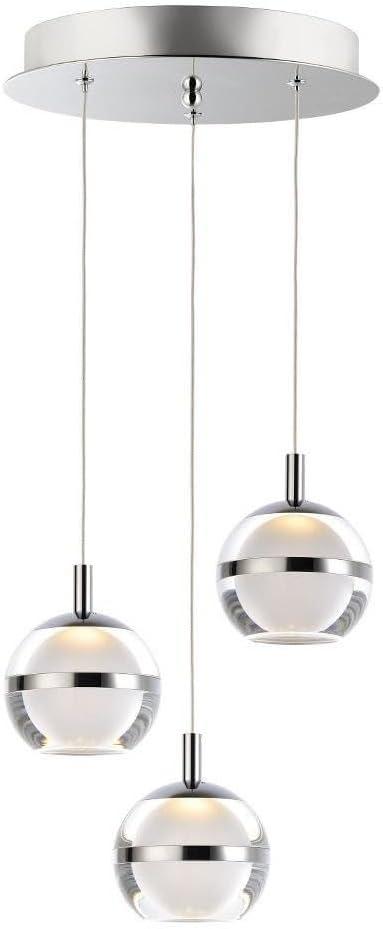 ET2  Swank 3-Light Pendant Ceiling Light - Polished Chrome