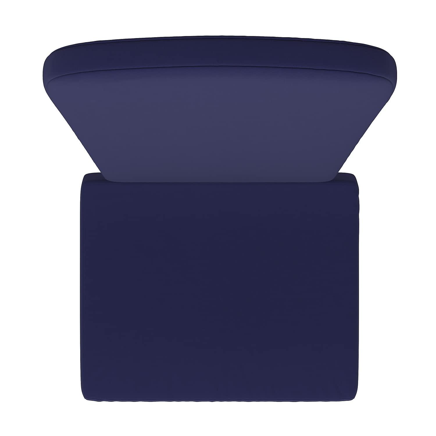 Flash Furniture Charlestown Set of 2 All Weather Indoor/Outdoor High Back Adirondack Chair Cushions, Patio Furniture Replacement Cushions - Blue