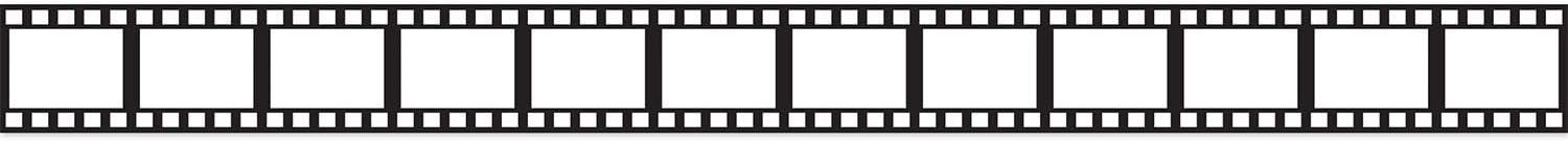 Black and White Polypropylene Filmstrip Party Decoration Roll