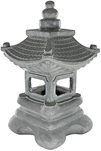 Chengdu Pagoda Gray Resin Asian Lantern Statue