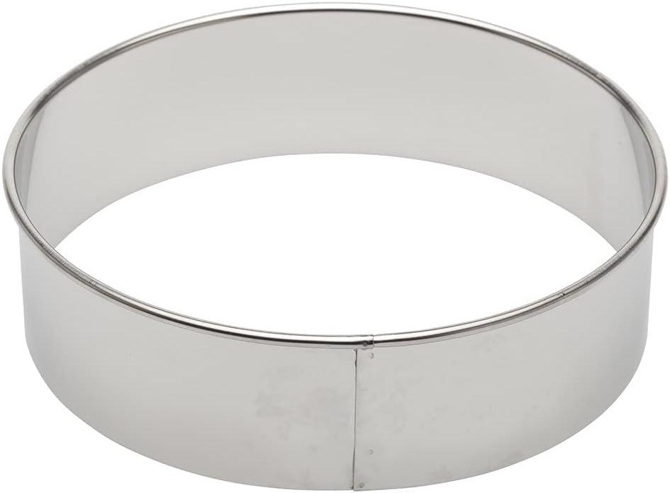 6" Silver Stainless Steel Round Cookie Cutter