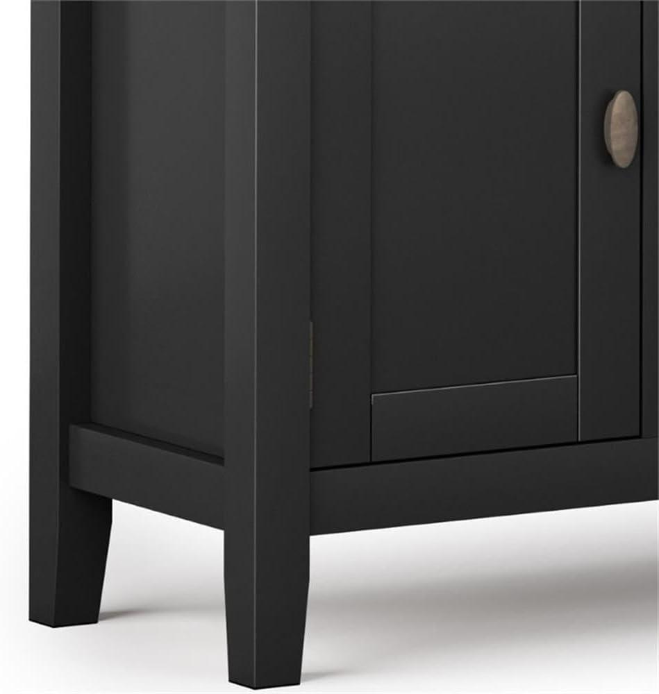 Simpli Home Redmond 72"W Solid Wood TV Stand for TVs up to 80" with Storage Cabinets