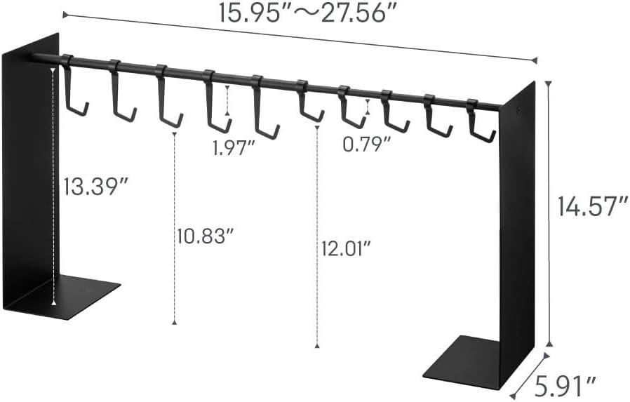 Yamazaki Home Hat Hanging Organizer, Steel, Holds 5.5 Lbs, Adjustable