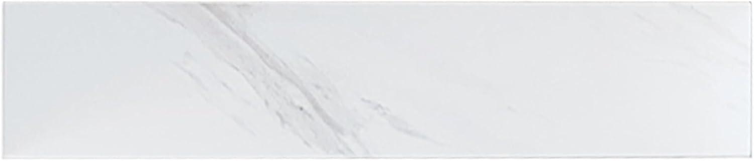 Tech Cube 43 Inch Marble Vanity Top, White Vanity Top With Pre-Drilled Faucet Holes, Bathroom Vanity Top With Undermount Rectangular Middle Sink And 4" Height Backsplash,  Bianco Carrara Venato TCYX14547A