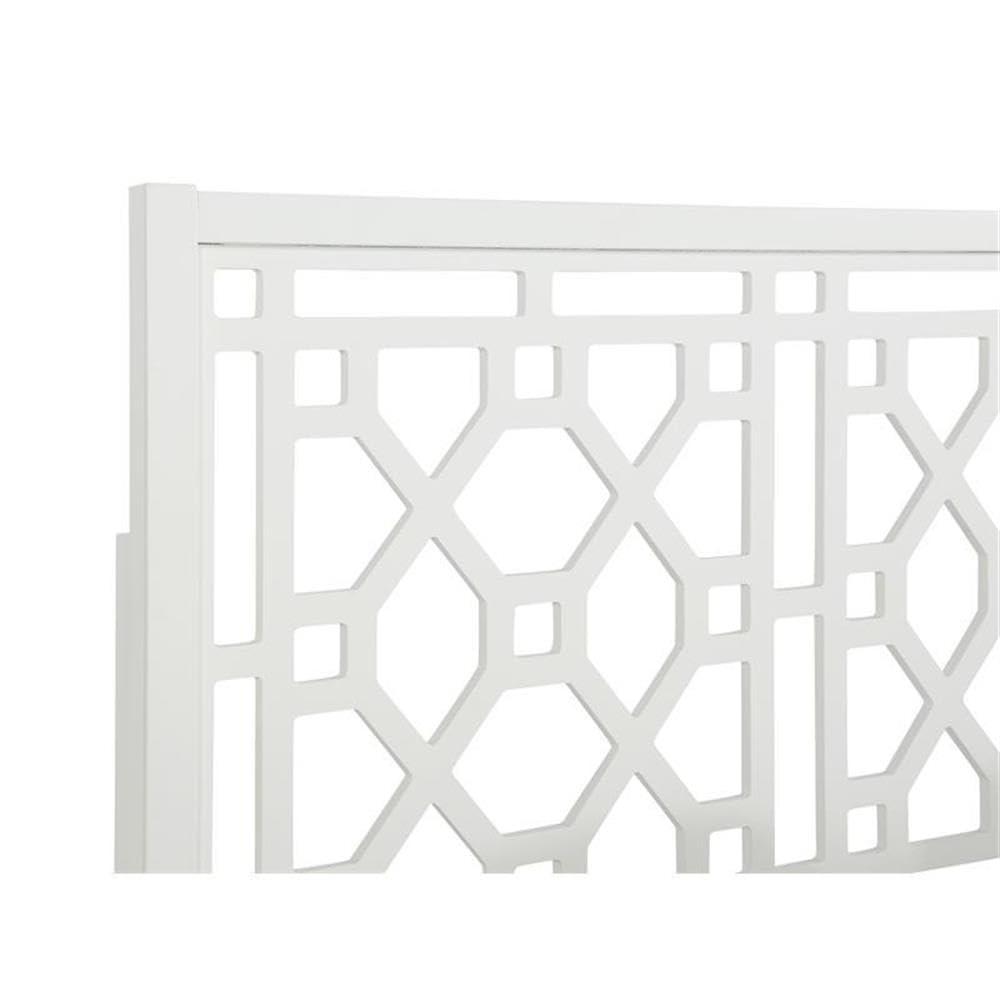 Comfort Pointe Full/Queen Thomas Headboard White: Chippendale Style, Poplar Wood, Painted Finish, Adjustable Height