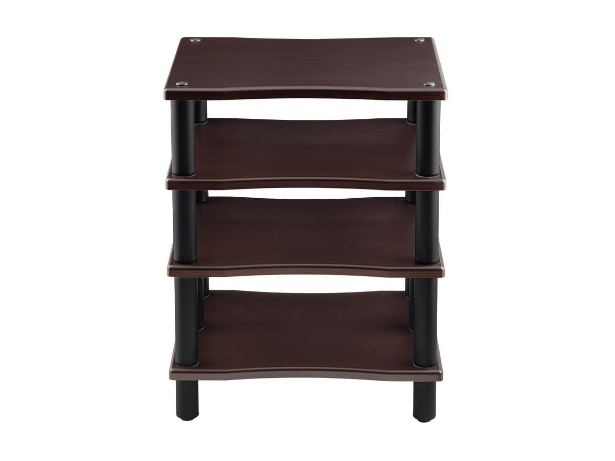 Monolith 4 Tier Audio Stand XL - Espresso, Open Air Design, Each Shelf Supports Up to 75 lbs., Perfect Way to Organize AV Components