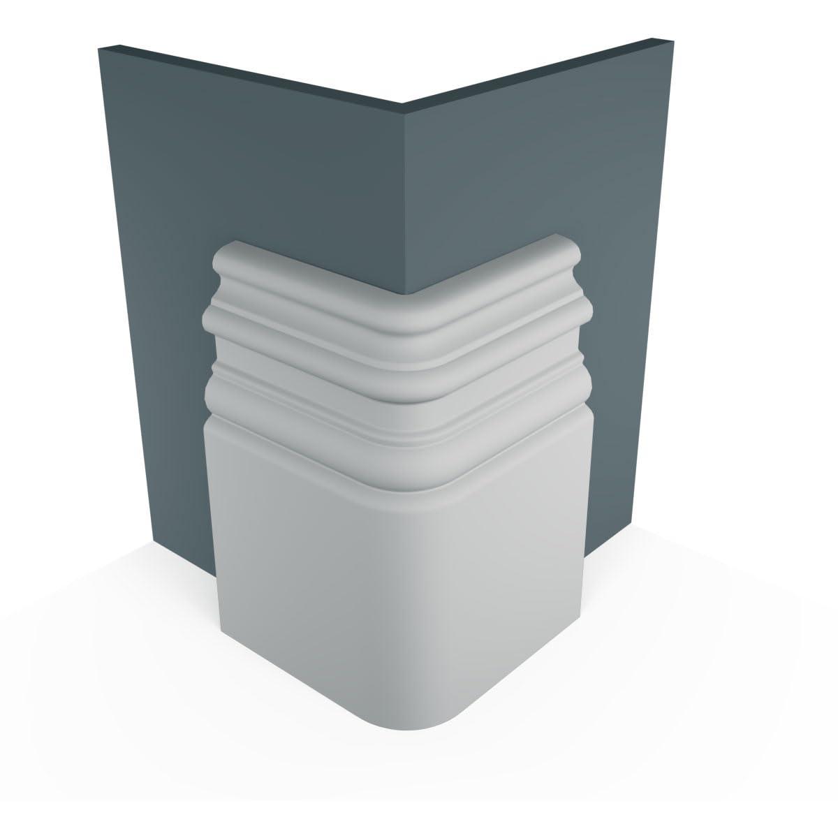 7 3/8"H x 4 3/4"P Hillsborough Baseboard Moulding Outside Corner