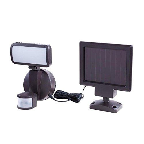 Utilitech 110-Degree 1-Head Bronze Solar Powered Integrated LED Motion-Activated Flood Light with Timer