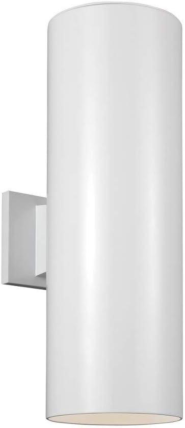 Cylindrical White Tempered Glass Dimmable Sconce - 2 Light