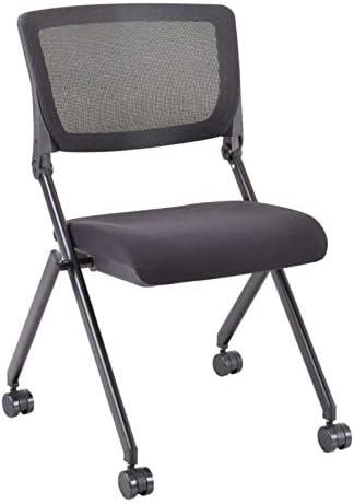 Lorell  Mesh Back Nesting Chair - Black