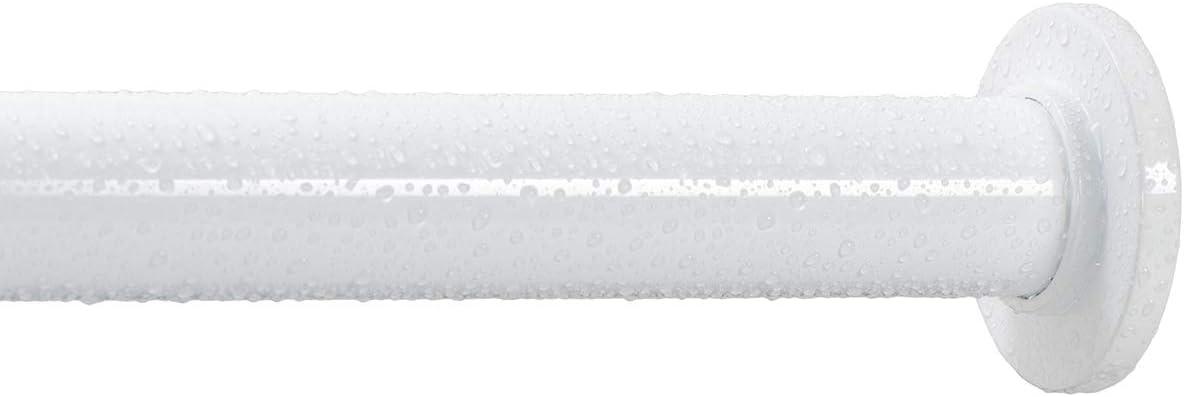 Ivilon Tension Curtain Rod - Hexagonal Spring Tension Rod for Windows or Shower, 24 to 36 Inch, White