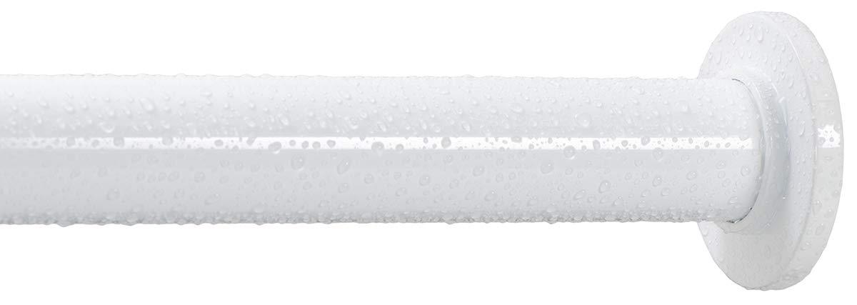 Ivilon Tension Curtain Rod - Hexagonal Spring Tension Rod for Windows or Shower, 24 to 36 Inch, White