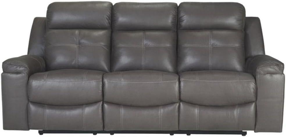 Signature Design by Ashley Jesolo Reclining Sofa in Dark Gray
