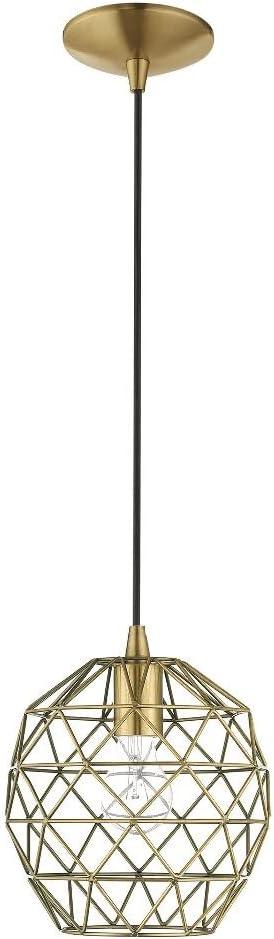 Livex Lighting Geometric Shade 1 - Light Pendant in  Brushed Nickel