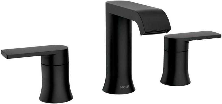 Moen Genta Matte Black Bathroom Faucet 8-16 in.