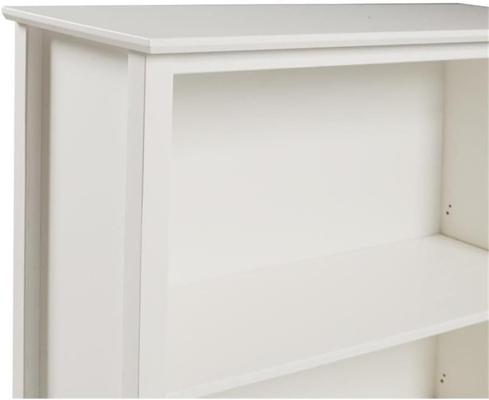 Alaterre Furniture Simplicity 48" Wood 3-Shelf Bookcase in White