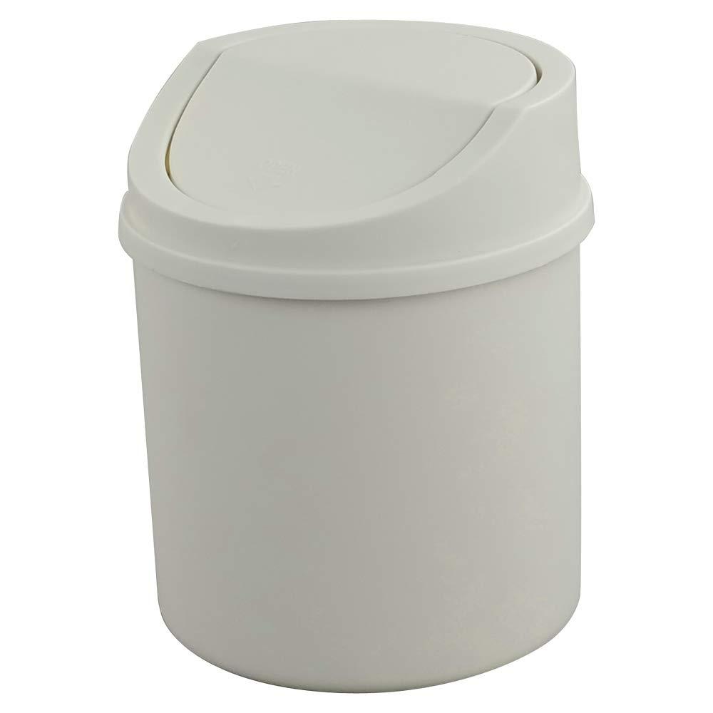 Plastic Mini Wastebasket Trash Can, Mini Trash Can, Tiny Desktop Waste Garbage Bin with Swing Lid for Home, Office, Kitchen, Vanity Tabletop, Bedroom, Bathroom