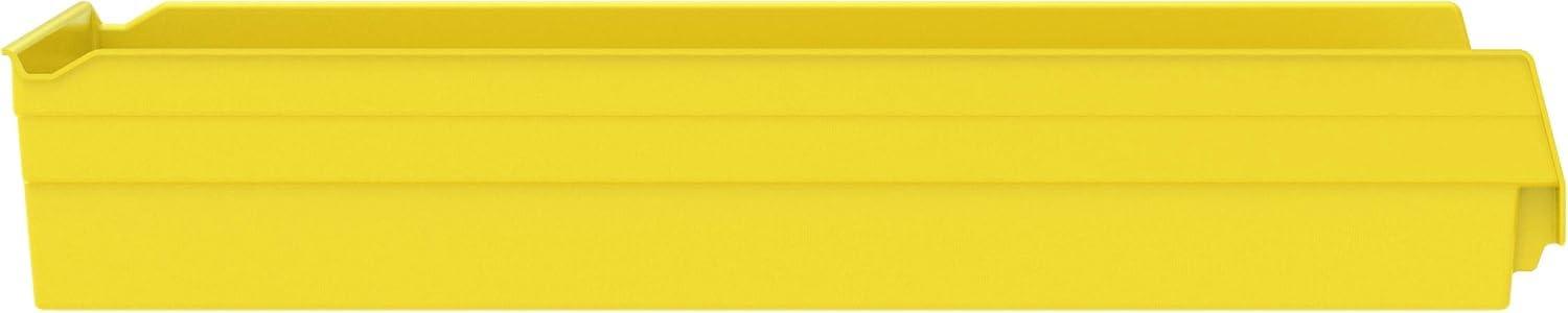 Clear Plastic 24-Inch Nesting Shelf Bin Box, 6-Pack