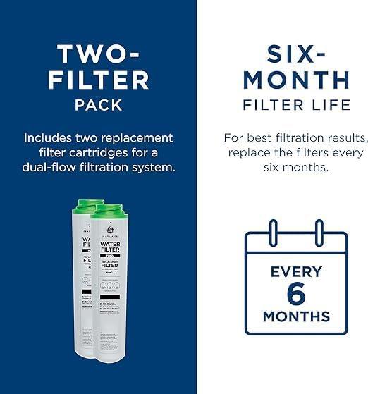 GE FQK2J Dual Flow Drinking Water Replacement Filter Set