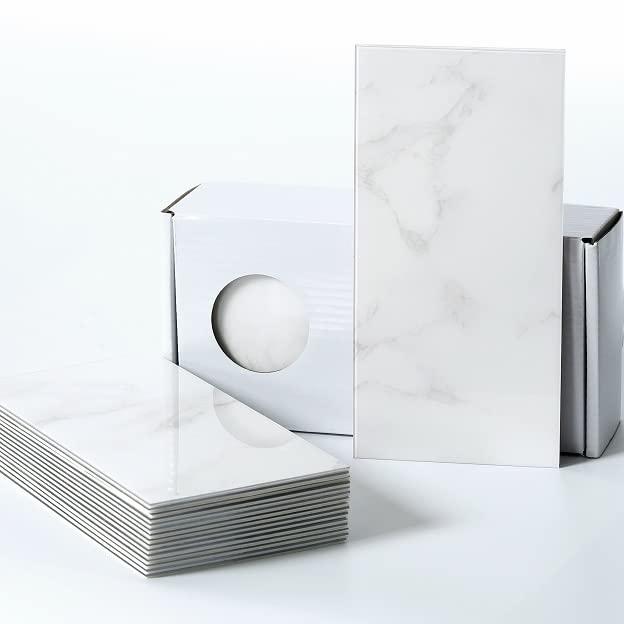 4'' W x 8'' L PVC Peel and Stick Subway Tile