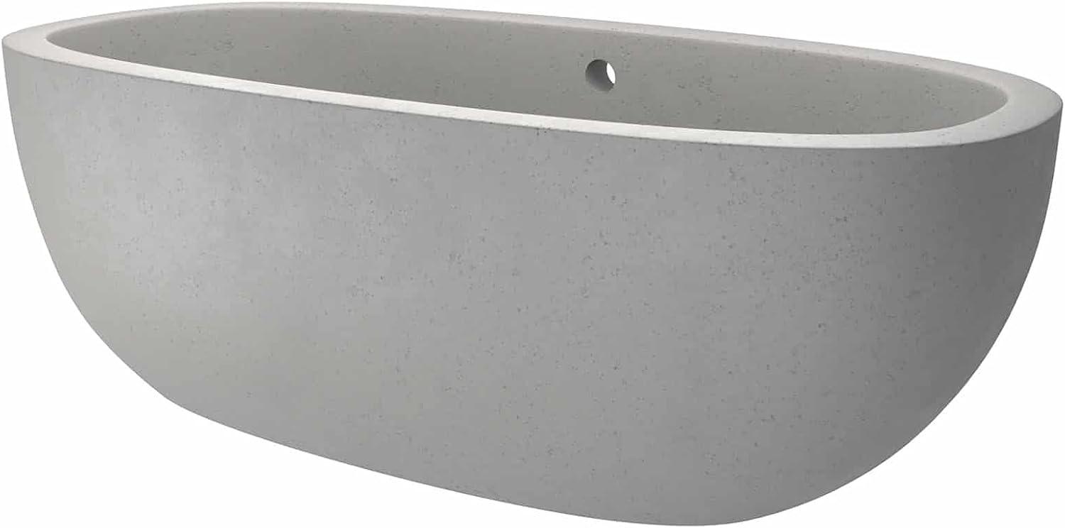 Holas 72" Handcrafted Freestanding Concrete Bathtub