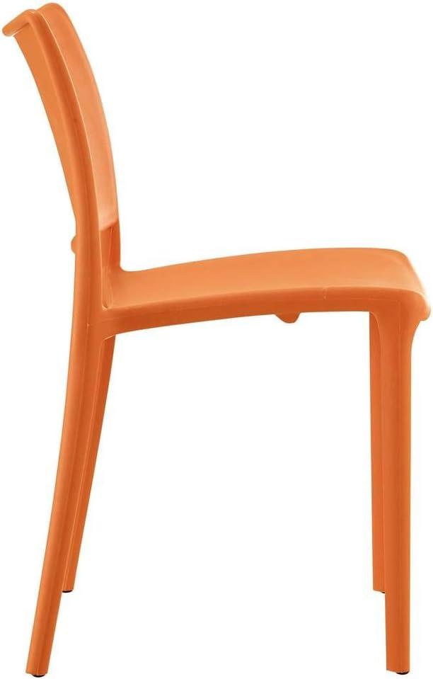 Hipster Vibrant Orange Stackable Indoor/Outdoor Side Chair