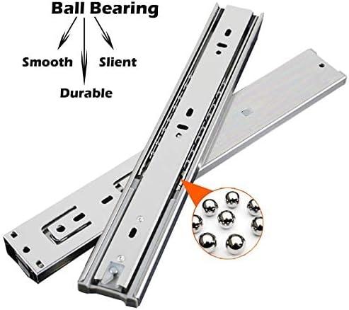 22 inch 100 lb 1 Pack 22" Side Mount Soft Close Full Extension Drawer Slides, Silver