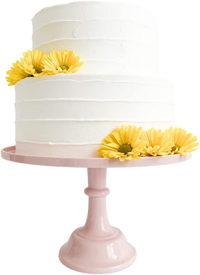 Light Pink Melamine Pedestal Cake Stand