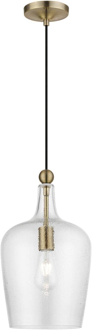 Livex Lighting Avery 1 - Light Pendant in  Antique Brass