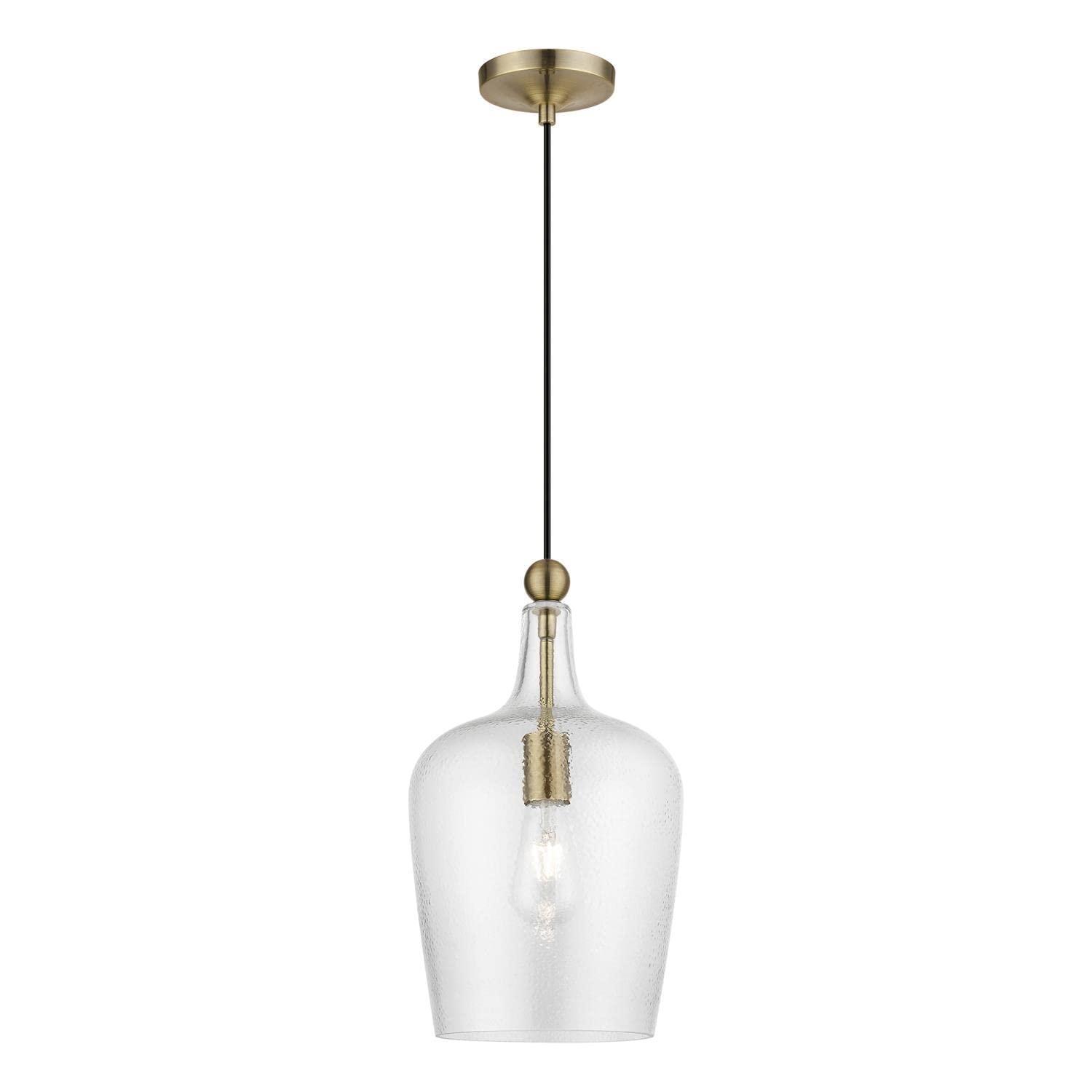 Livex Lighting Avery 1 - Light Pendant in  Antique Brass