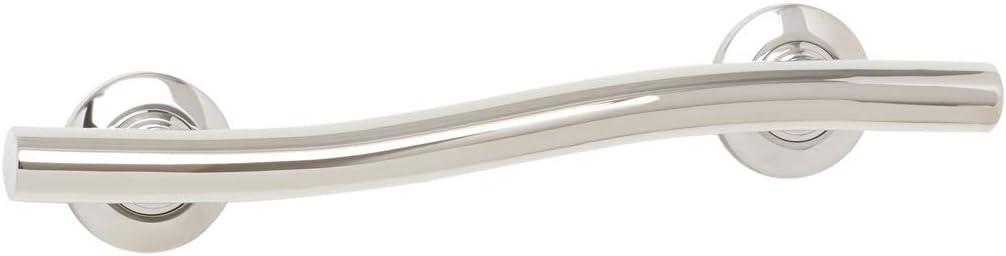 18" Polished Stainless Steel Wave Grab Bar