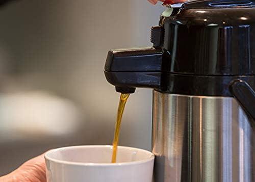 Service Ideas Glass Vacuum Insulated Airpot with Lever Lid