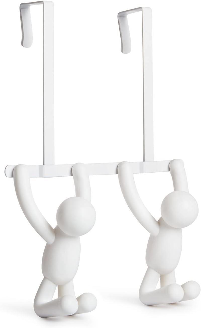 Umbra Buddy Plastic Over-the-Door 2 - Hook Wall Mounted Coat Rack