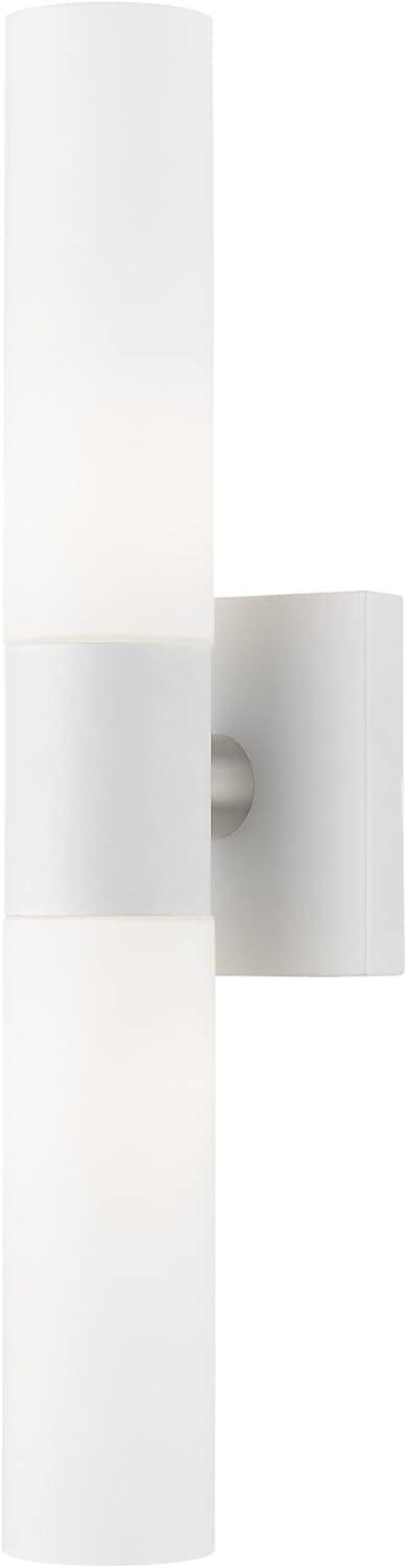 Livex Lighting Aero 2 - Light Vanity in  White/Brushed Nickel