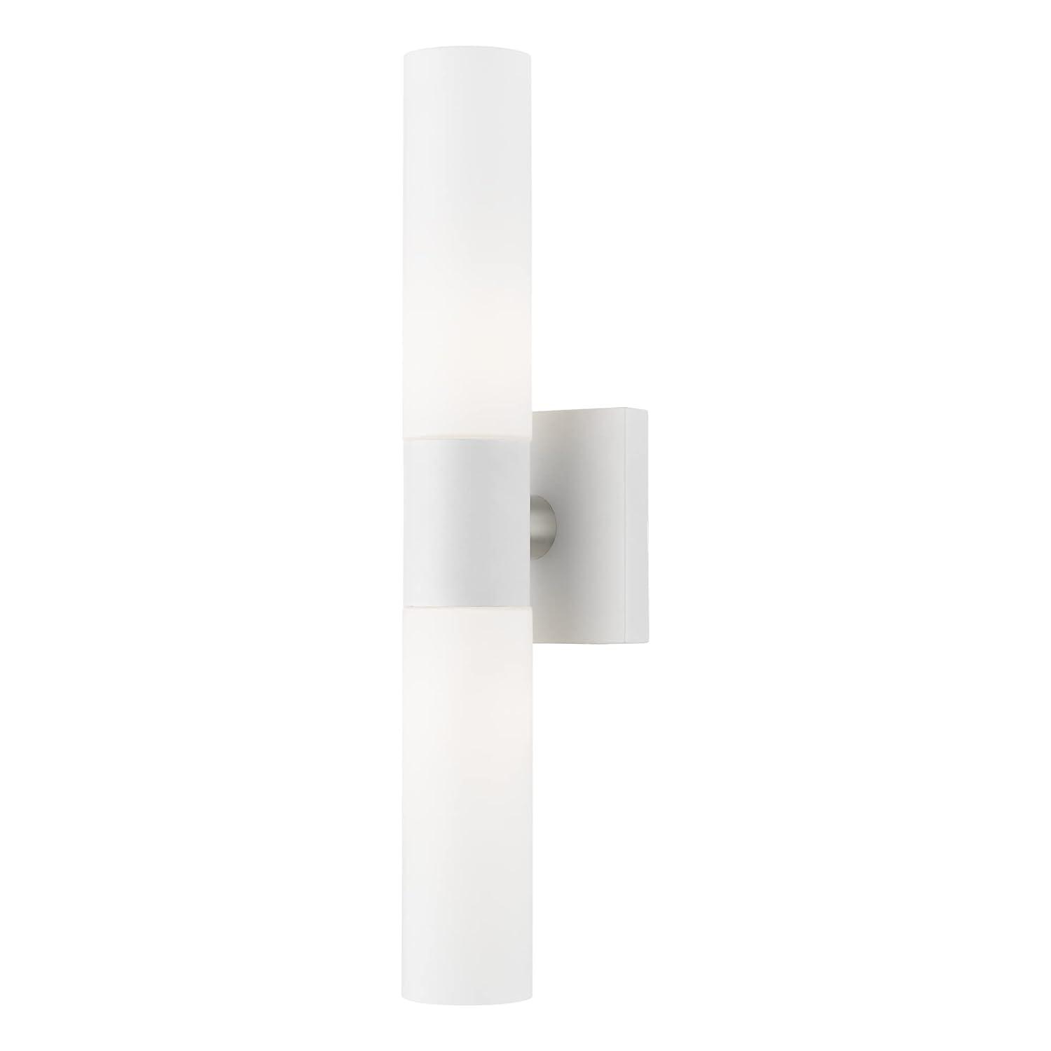 Livex Lighting Aero 2 - Light Vanity in White/Brushed Nickel