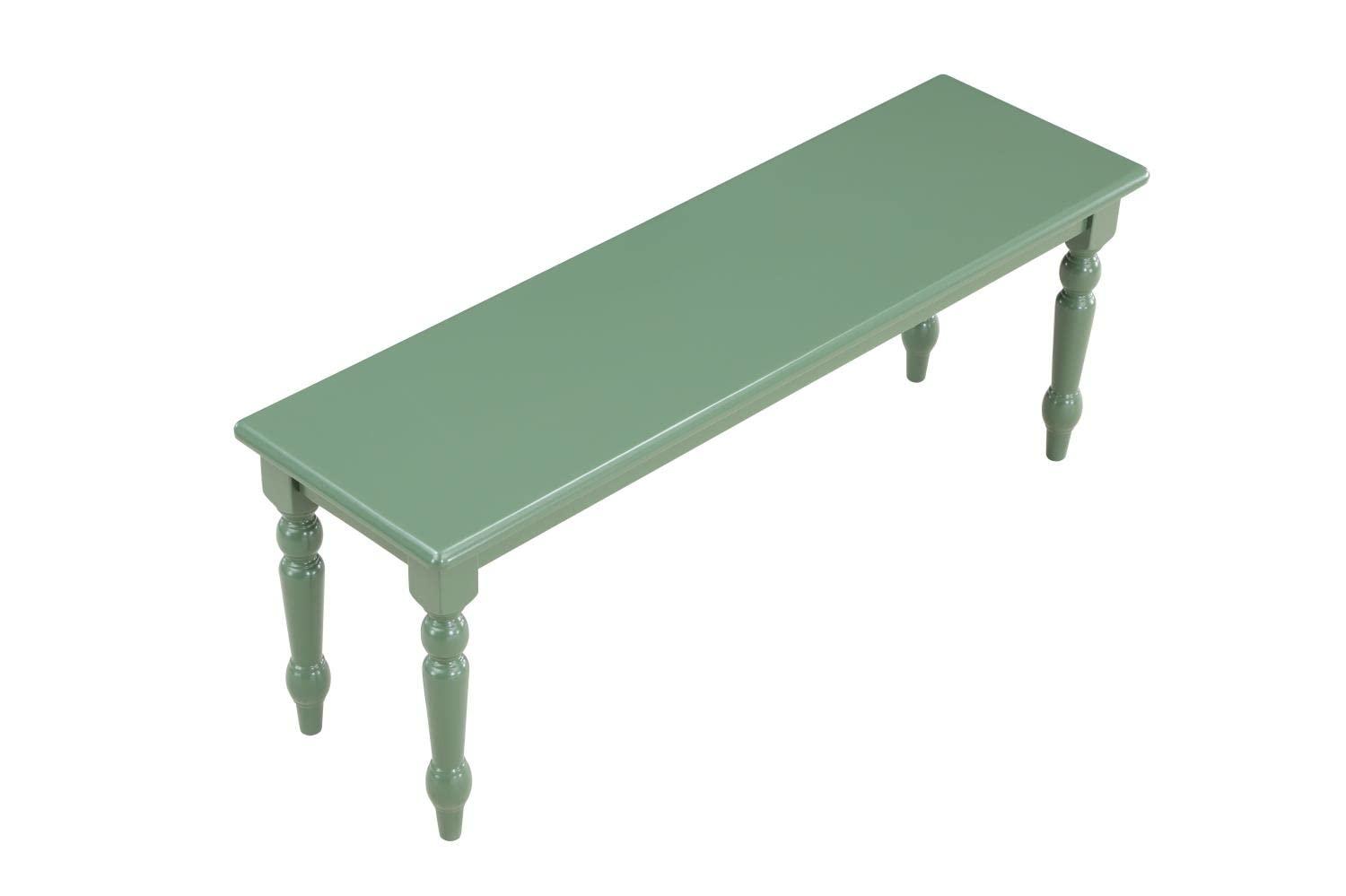 Boraam Wood Carolina Rubberwood Dining Bench - Equestrian Green Finish
