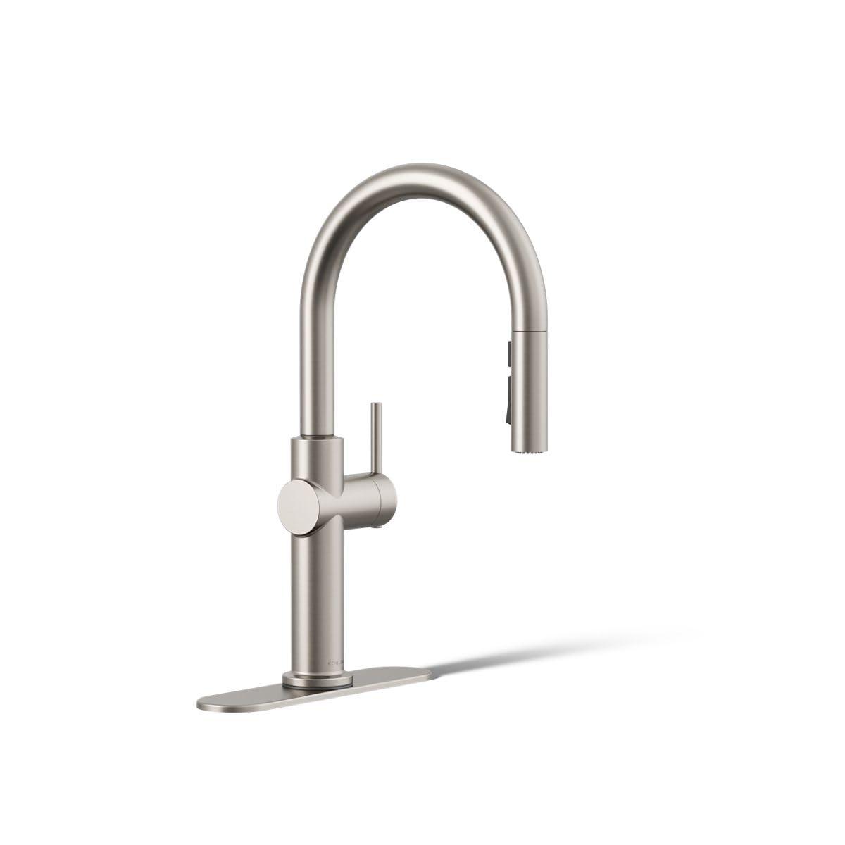 Kohler Crue Single Handle Pull Down Kitchen Faucet with Three-Function Pull Down Sprayer
