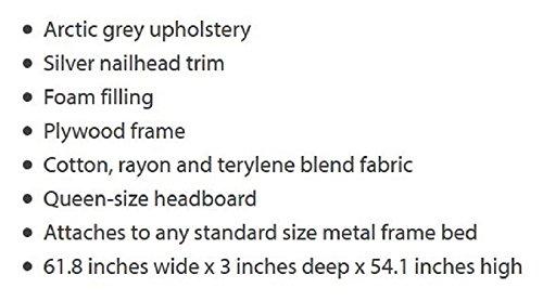 SAFAVIEH Hallmar Classic Elegant Upholstered Headboard, Twin, Hemp/Silver Nails