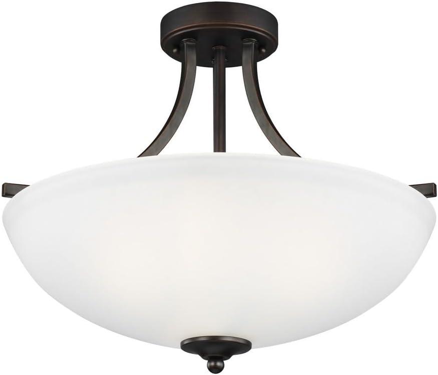 Geary 3-Light Burnt Sienna Semi-Flush Mount Convertible Pendant