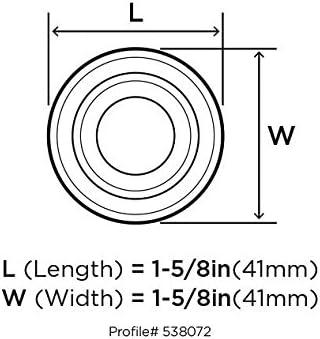 Amerock Kane 1-5/8 inch (41mm) Diameter Satin Nickel Cabinet Knob