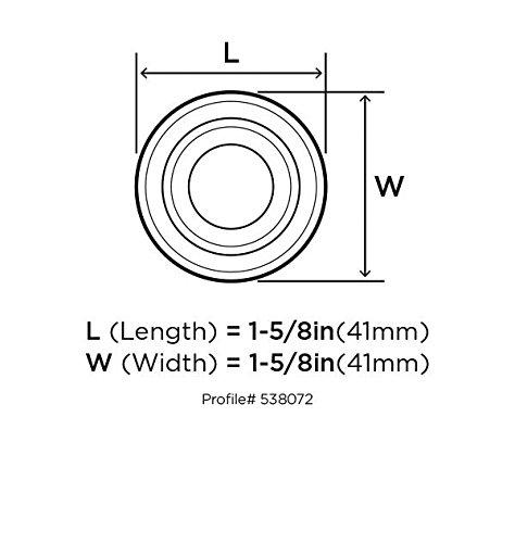 Amerock Kane 1-5/8 inch (41mm) Diameter Satin Nickel Cabinet Knob