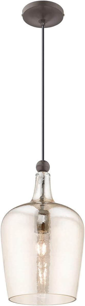 Livex Lighting Art Glass 1 - Light Pendant in English Bronze