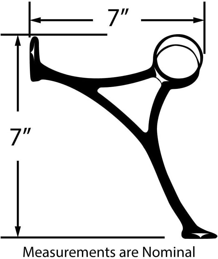 Outwater 4ft Bar Foot Rail Kit Complete Undercounter Mount Hardware and Tubing